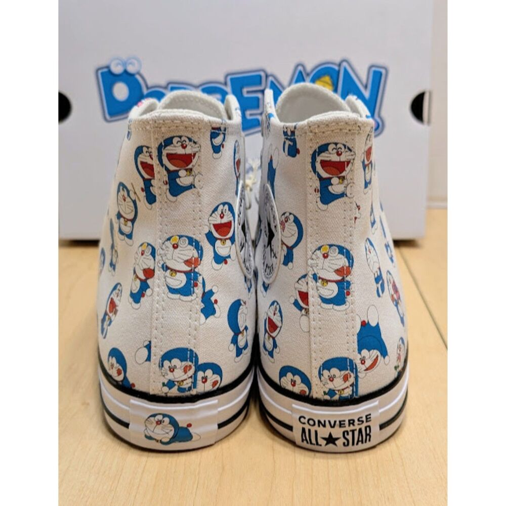 Converse Chuck Taylor All Star Doraemon Cat Robot Unisex High Top Shoes W10 NIB - Picture 7 of 15